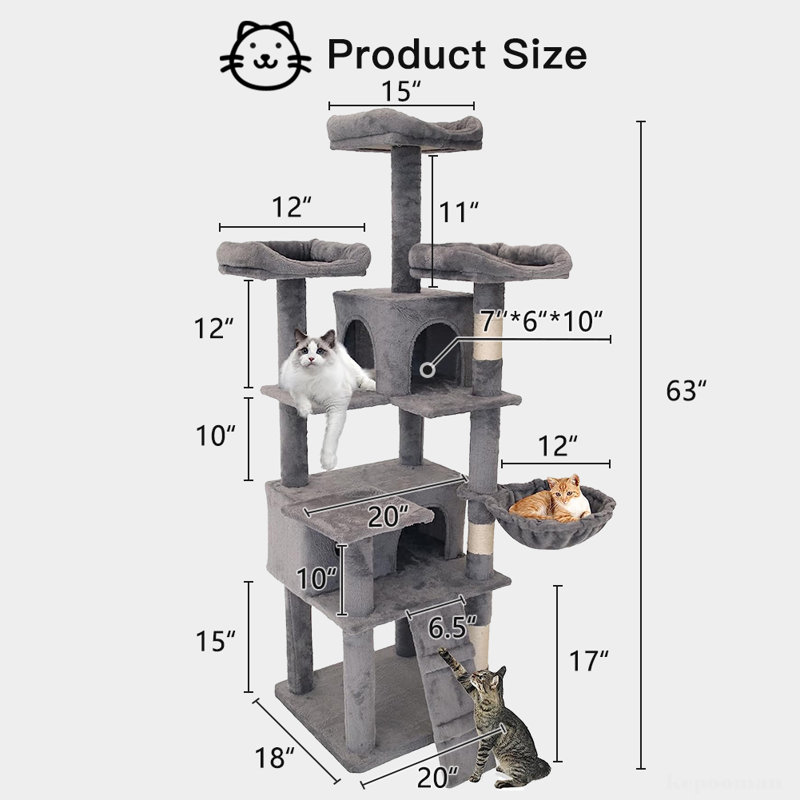 Dibesh 63'' H Cat Tree