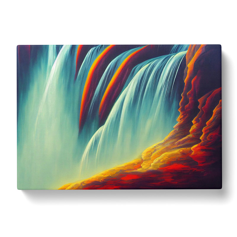 Explosive Waterfall - Wrapped Canvas Print, 35cm H x 50cm W x 3cm D