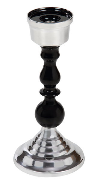 Metal Tabletop Candlestick, 12" H x 5.75" W x 5.75" D