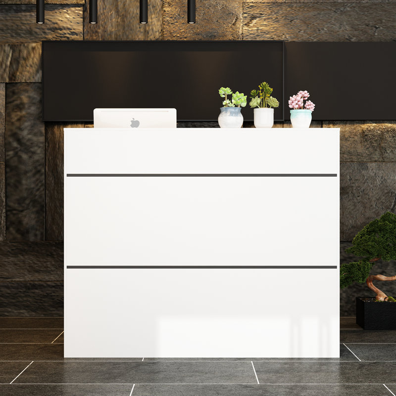Saaid Rectangle Manufactured Wood Reception Desk