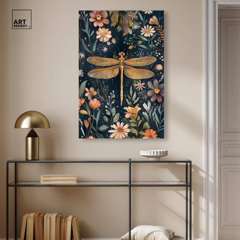 Décoration botanique sur toile Ruby Reed Rider III par Art Remedy, H 36 po x l 24 po, Toile tendue