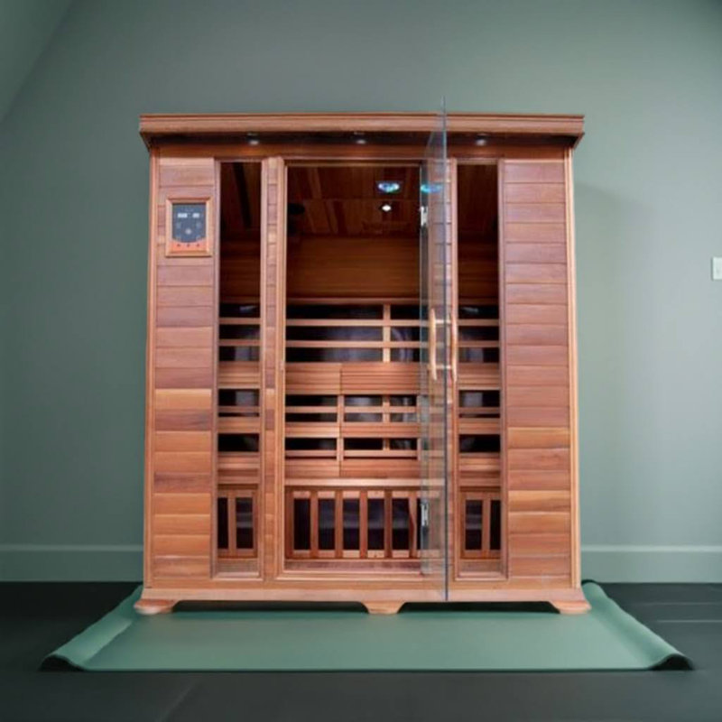SunRay Saunas 4 - Person Bluetooth Compatible FAR Infrared Sauna in Cedar