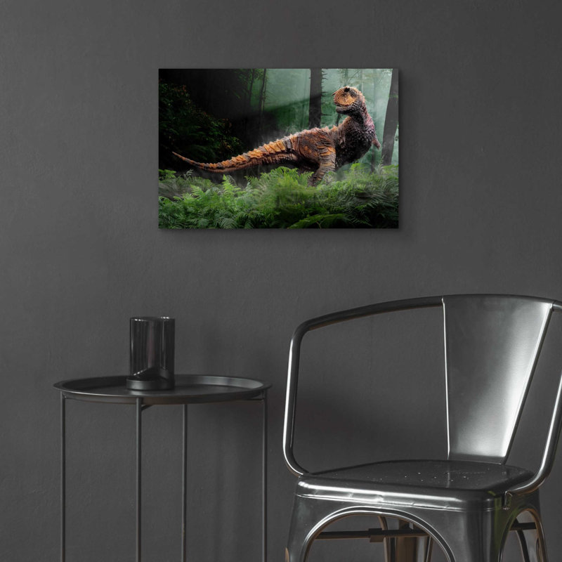«Carnotaurus», art mural en verre acrylique, H 16 po x l 24 po x P 0,2 po
