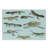 Ambesonne Animal Print Tempered Glass Cutting Board Prehistoric Reptile Multicolor