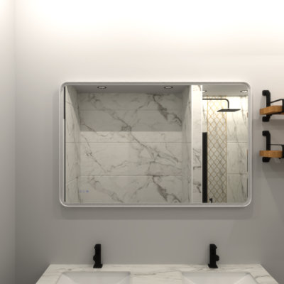 Miroir lumineux 60 po x 36 po pour salle de bain rectangulaire à DEL - Fonctionnement brouillard et énergie avec variation de température de couleur continue