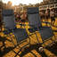 Set of 2 Padded Zero Gravity Recliner Chairs with Cup Holders for Outdoor Garden Relaxation