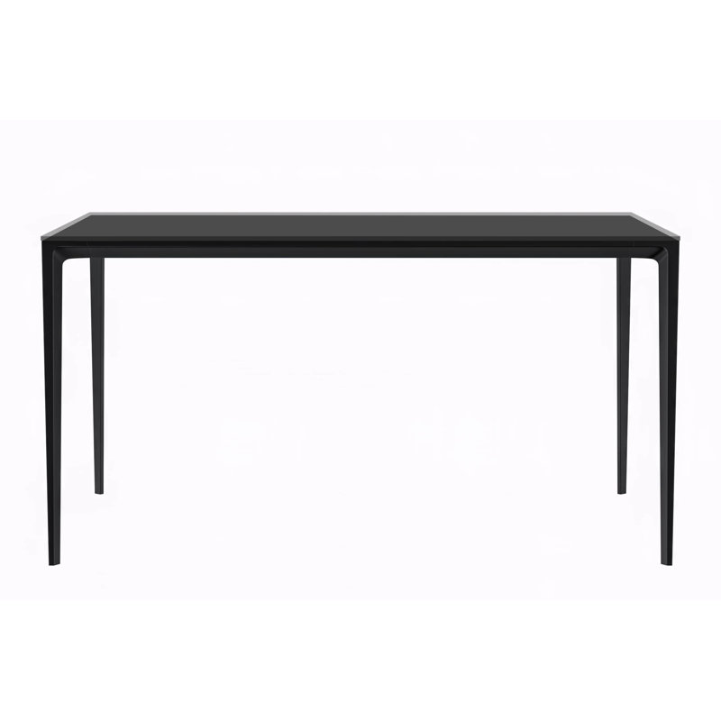 Table de salle à manger en pierre frittée Modern, Transparent, H 28,7 po x l 55 po x L 31,49 po