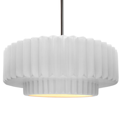 Luminaire suspendu tambour 1 lumière Gela