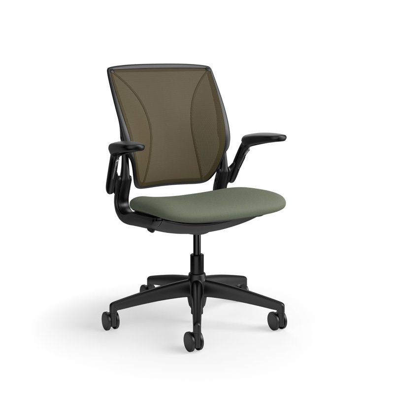 Fauteuil de travail ergonomique avec dossier Caraway World ML et siège rembourré Corde 4, Brun / gris bois flotté, Noir