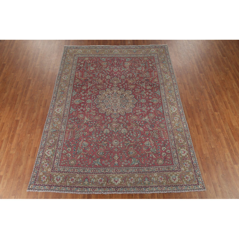 Tapis traditionnel rose rétro 8 x 11