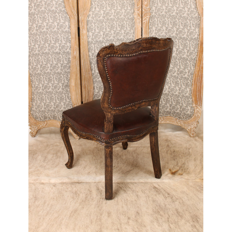 Katherine Leather Dining Chair, Brown
