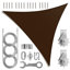 Voile d'ombrage triangulaire Amgo avec trousse de quincaillerie et treuil 200 g / m² Amgo-111679747-111679754