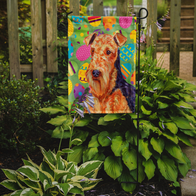 Drapeau de jardin Atara, Airedale terrier (orange et noir)