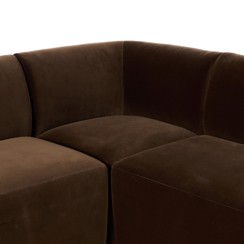 Dorset Banquette L Shape 76, Left, 31.5" H x 114.5" W x 76" D