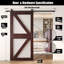 Porte de grange non assemblée et fini en verre avec motif à flèche 36 po x 84 po Homacer Red Homacer-128796275