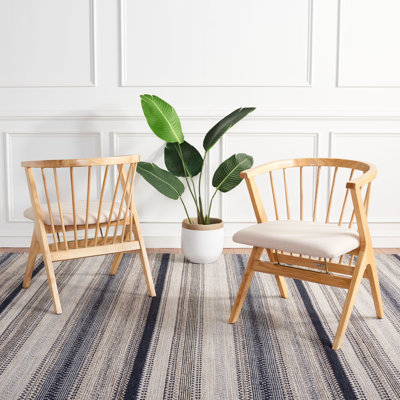 Artemis Slat Back Side Chair in Black by Mistana