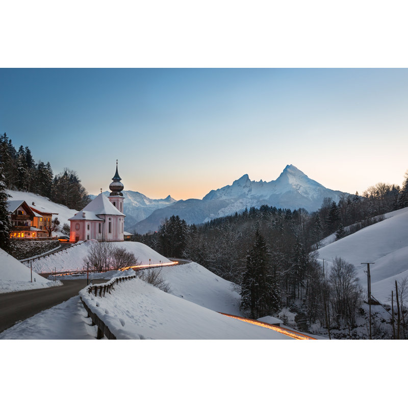 Maria Gern Church - Photographie sur toile tendue, H 24 po x l 36 po