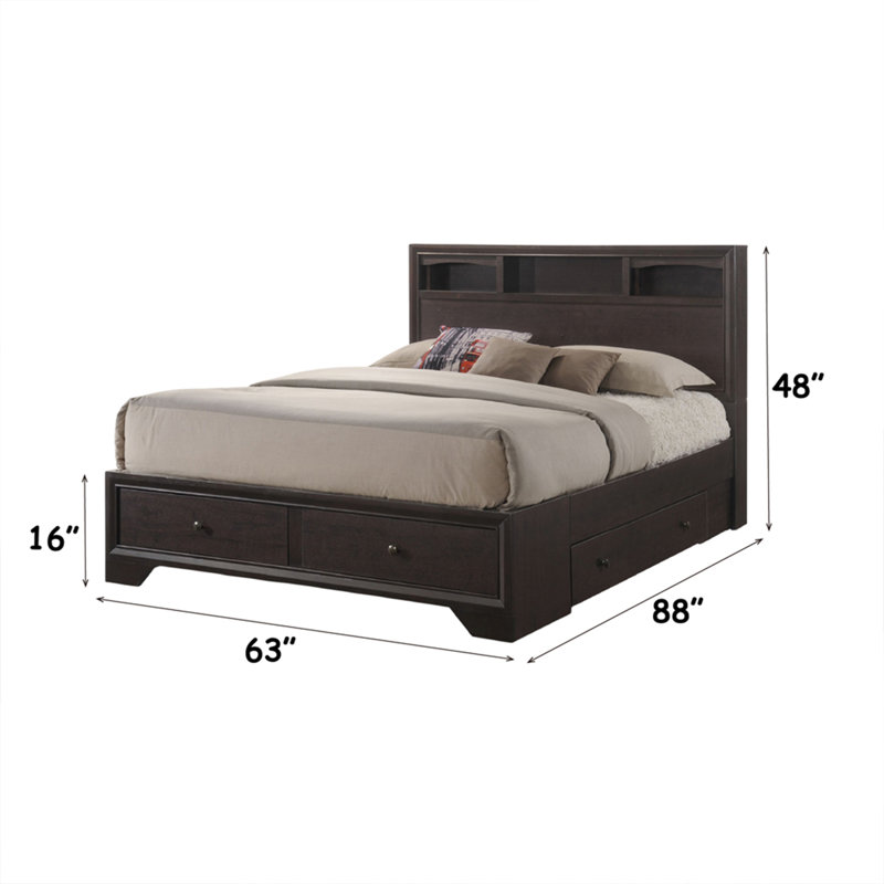 Queen-sized bed with storage function