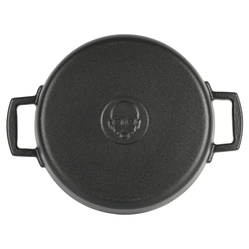 Babish 3 Qt Black Enamel Cast Iron Braiser with Lid