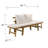 Outdoor Acacia Wood Chaise Lounge , Cushion Included-1368650196