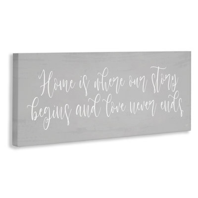 Love Never Ends Sentiment Canvas, design by Lux + Me Designs