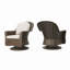 Fauteuil club pivotant (ensemble de 2)