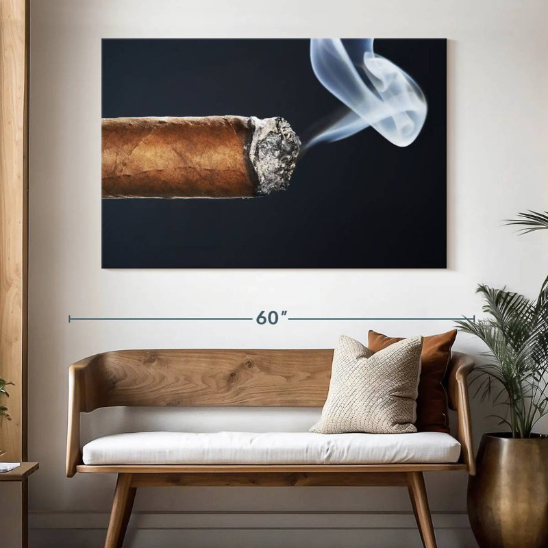Senne Burning Cigar, 34" H x 51" W