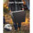 Cyberpit One Smokeless Fire Pit, Wood Burning Fireplaces w/ Pull-Out Ash Pan, Portable Outdoor Firepits, Carry Handle for Backyard Patio Camping Bonfire, Stainless Steel-1125528894-1125528895