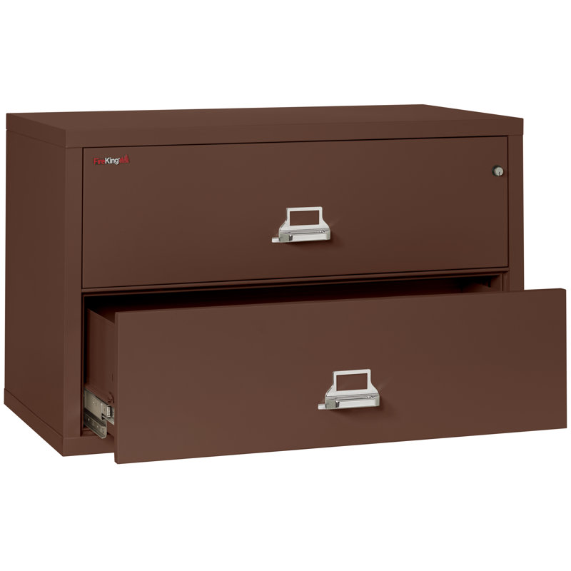 Fireproof 2 - Drawer File Cabinet, Brown, Key Lock