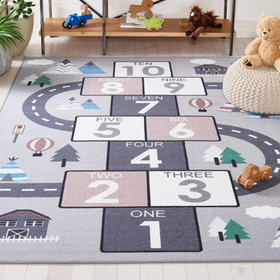 Hawkesbury Common Grey/Pink Area Rug
