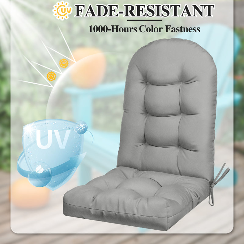 5 Inch Adirondack Chair Cushion(Set Of 4), Light Gray