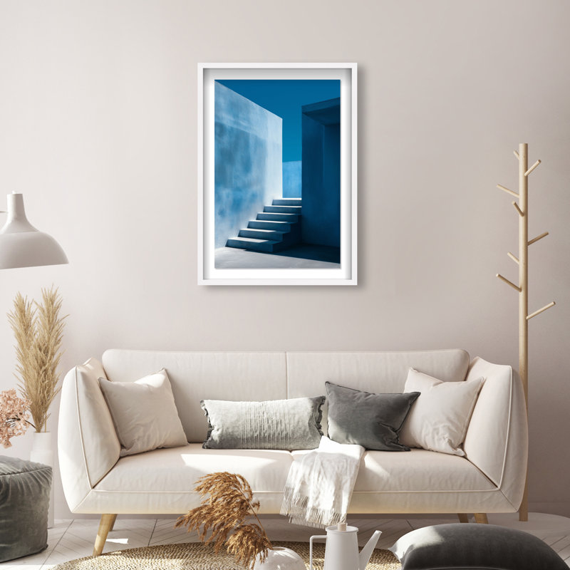 Deep Ocean Walls II Shadowbox Abstract Print by Oliver Gal, Black Frame, 10 x 15, 25.5"H x 17.5"W, White Shadowbox