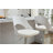 Bar Stools Set of 2 Modern Grey PU Counter Height Barstool, High Padded Swivel Adjustable Barstools with Back for Bar Counter and Kitchen Island-288005263
