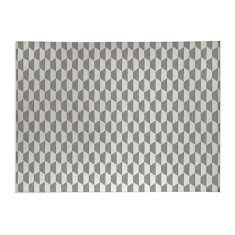Hexaline Kids Play Mat, Rectangle 3' x 5', Chimichurri/Green