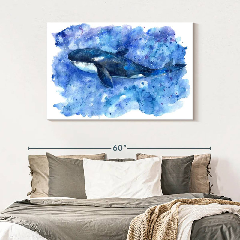 Brampt Blue Killer Whale, 32" H x 48" W