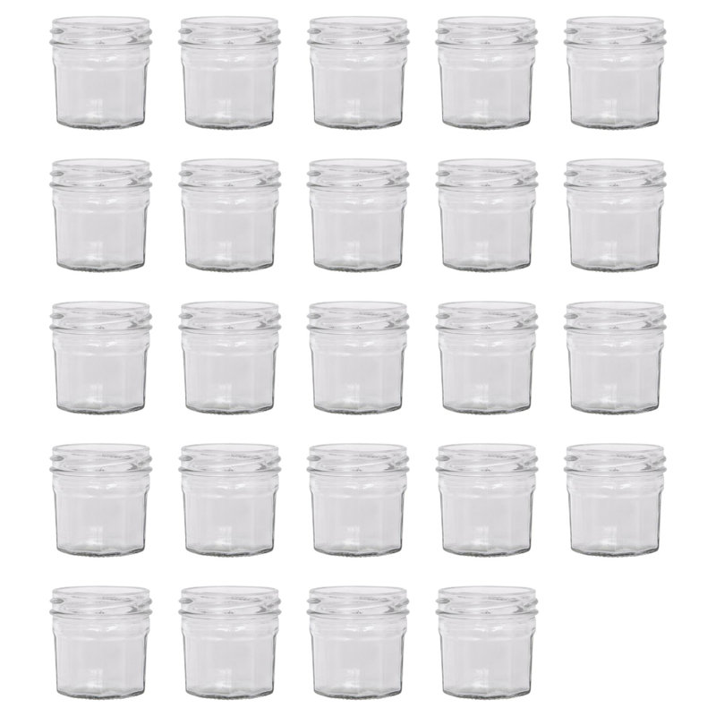 Glass Jar - Set of 24, Clear, 90ml