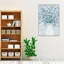 Arrangement bleu poudre dans un vase II - reproduction d'art sur toile-1738266088