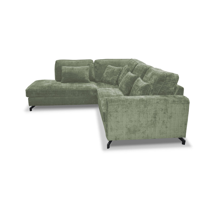 5 Seater Sofa & Chaise, Left Hand Facing, Green