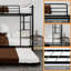 Lit superposé en fer avec rails pour chambre à coucher, chambre d'amis-93009707-93009704