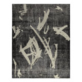 Distressed Homage Hand Knotted Wool Geometric Area Rug