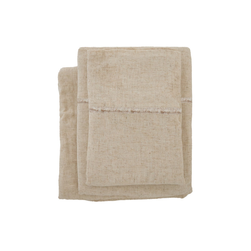 REMI - RAYON DE BAMBOU / ENSEMBLE DE Draps - (ajusté, plat, paire de PC ST / Q), Naturel