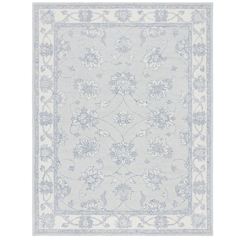 Beckey Hand Tufted Wool And Cotton With Latex Oriental Rug, Rectangle 8' x 10'