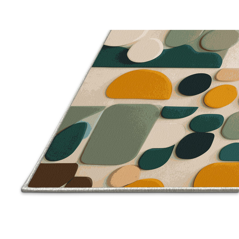 Dotted Terrains Rug, Square 3'