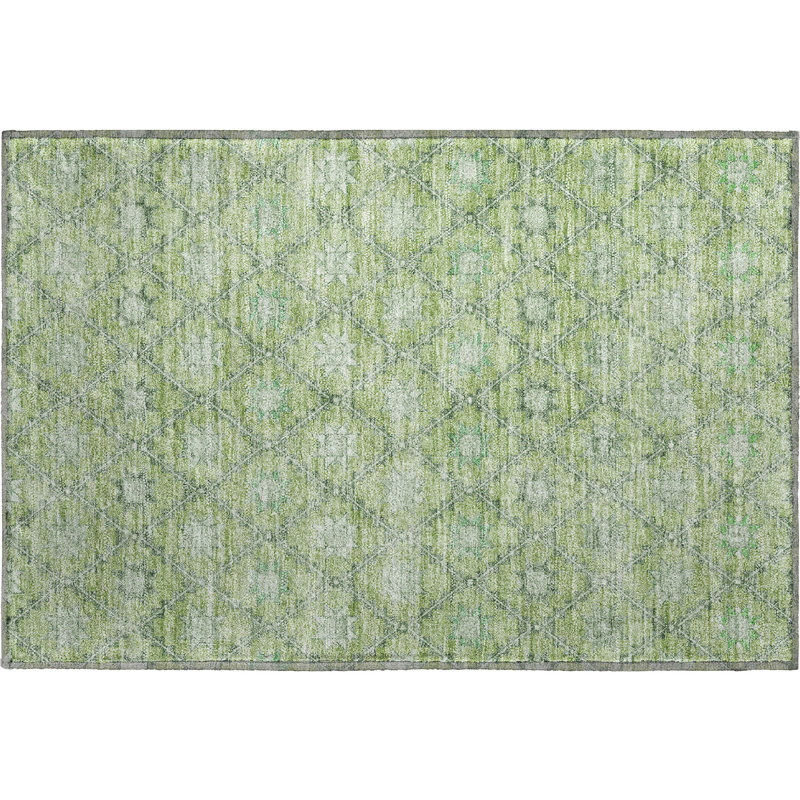 Premium Machine Washable Crestover AMF1858 Lattice Rug, Rectangle 1'8" x 2'6"
