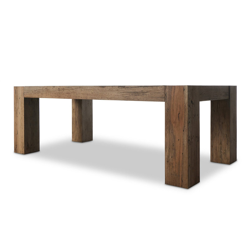 Abaso Dining Table, Rustic Wormwood Oak