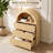 23.5" W Fluted 3 - Drawer Dresser With With Arched Top & Metal Handle