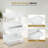 Utility Trolley with Wheels and Drawer, Stylist Rolling Storage Cart-108806123
