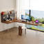 Walnut L-Shaped Solid Wood desk-962949629-962949507