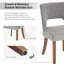Ensemble de 4 chaises de salle à manger rembourrées avec pieds en bois-1225234694