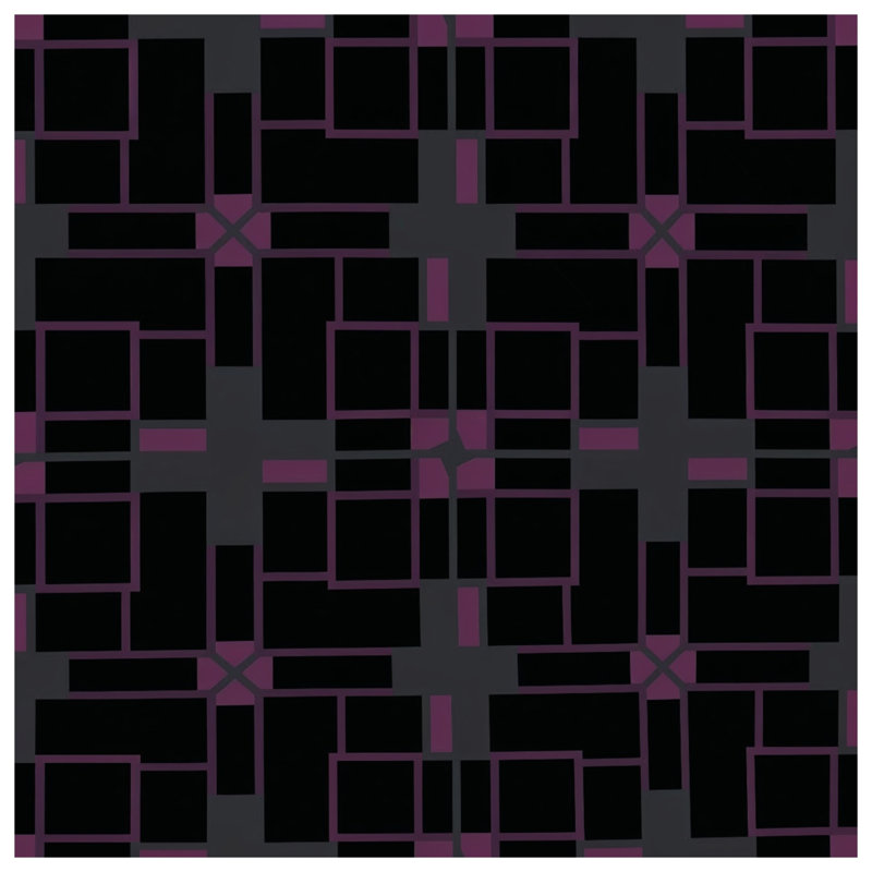 Couvertures mauves à carrés noirs, L 50 po x H 60 po